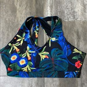Nike tropical crisscross sports bra